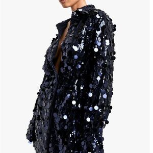 Sequin Embellished Shirt Dress